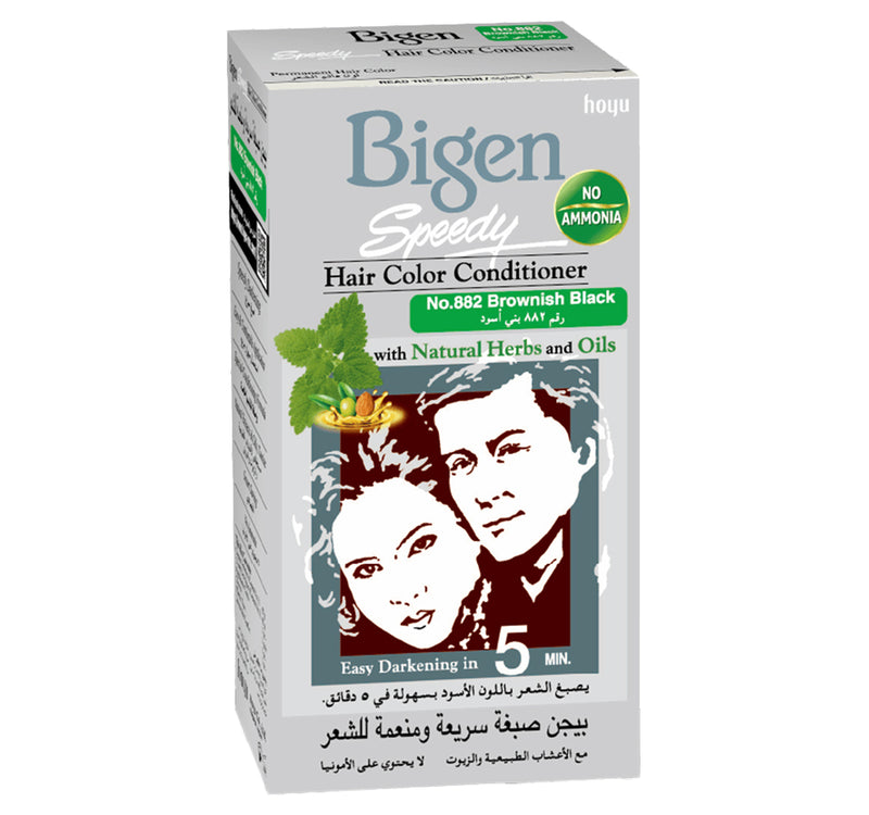 Bigen Speedy Brownish Black Hair Color Conditioner No.882 1 pkt