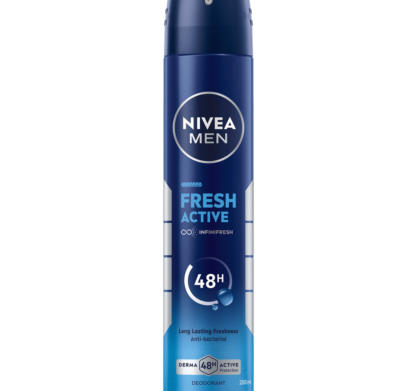 Nivea Men Fresh Active Antibacterial Deodorant Spray for Men 48H Active Protection 200 ml