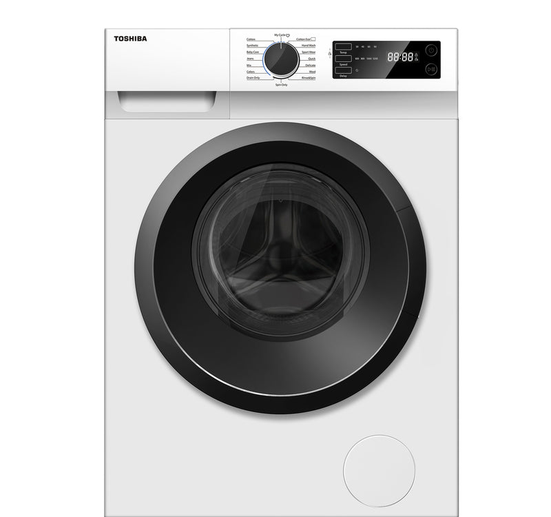 Toshiba Front Load Washing Machine, 7 kg, 1200 RPM, 16 Programs, White, TW-H80S2A(WK)