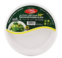 Home Mate Bagasse Round Plate 10" 20 pcs