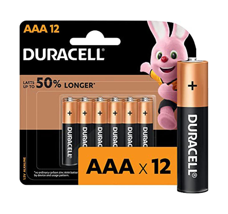 Duracell Type AAA Alkaline Batteries, pack of 12