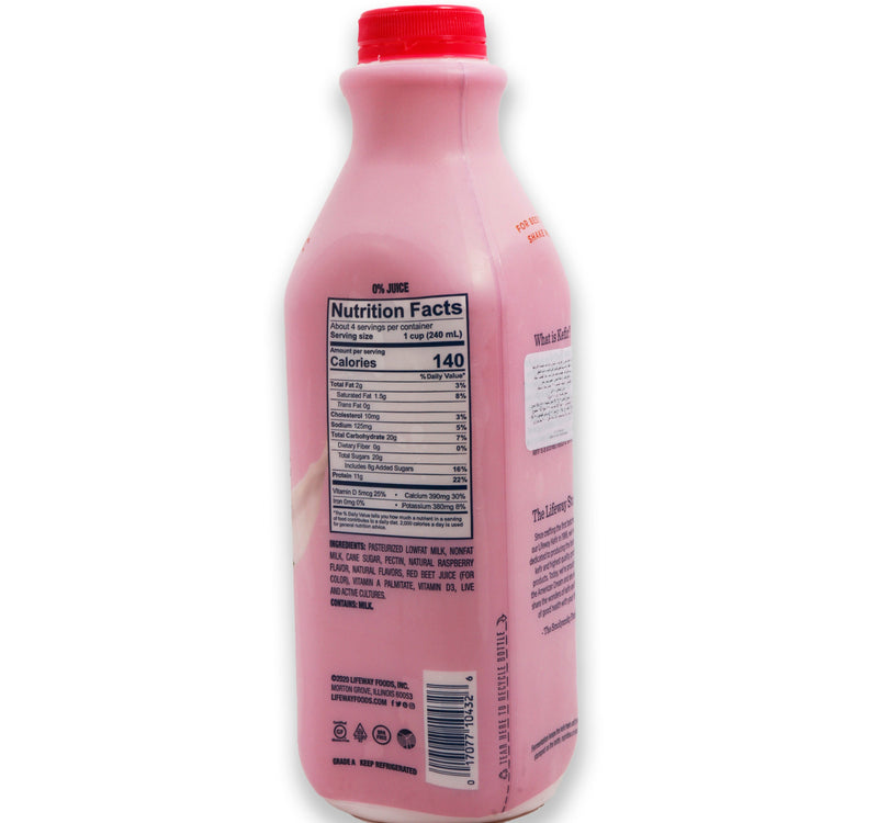 Lifeway Kefir Probiotic Milk Raspberry Low Fat 946 ml Sultan Center