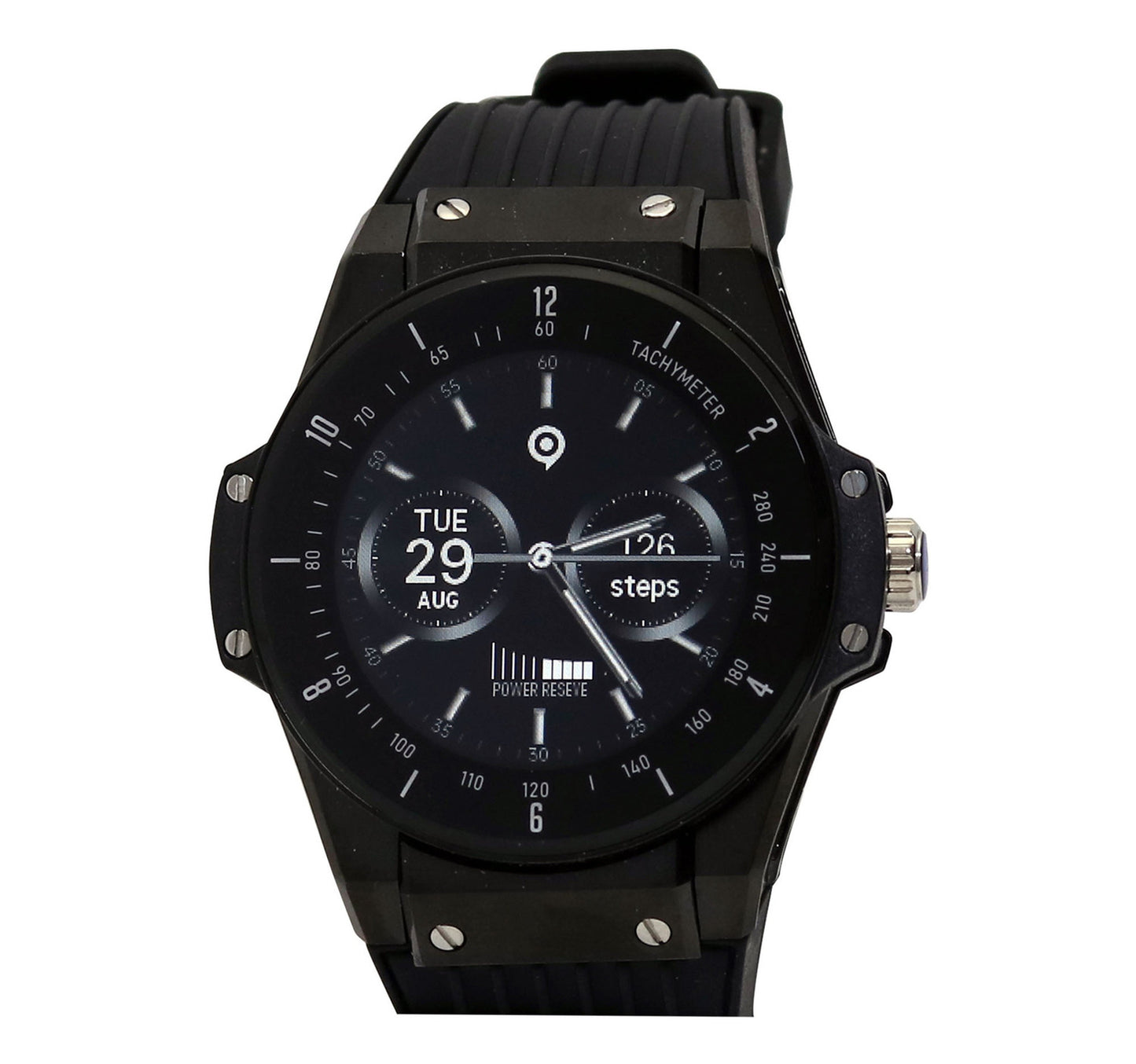 Ikon Men Smartwatch, 1.09 inch Display Black, IK-WM-08 Lulu Hypermarket