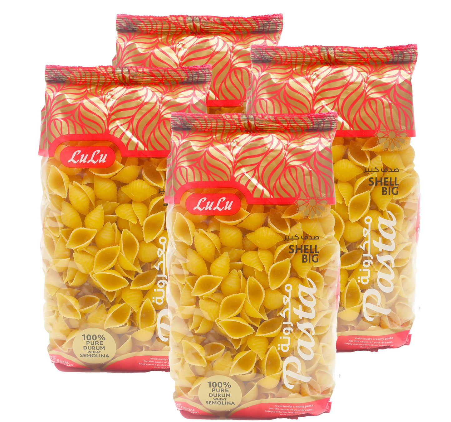 LuLu Macaroni Shell Big Pasta 4 x 400 g Lulu Hypermarket