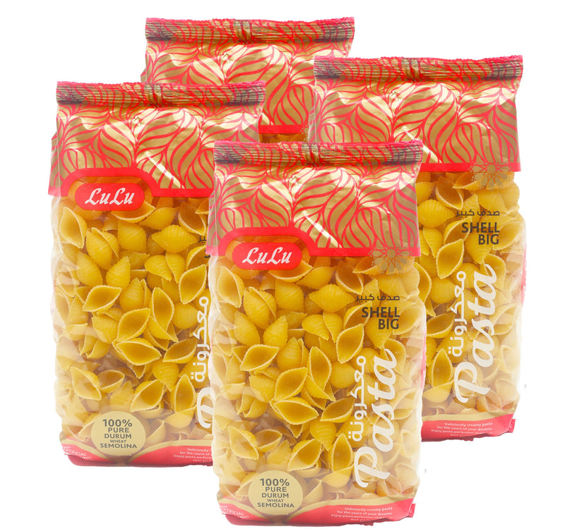 LuLu Macaroni Shell Big Pasta 4 x 400 g Lulu Hypermarket
