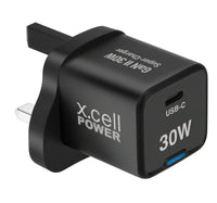 X.Cell Gan 2 Super Charger, 30W, Black, XL-HC-30W-1C-GAN-PD-BLK Lulu Hypermarket
