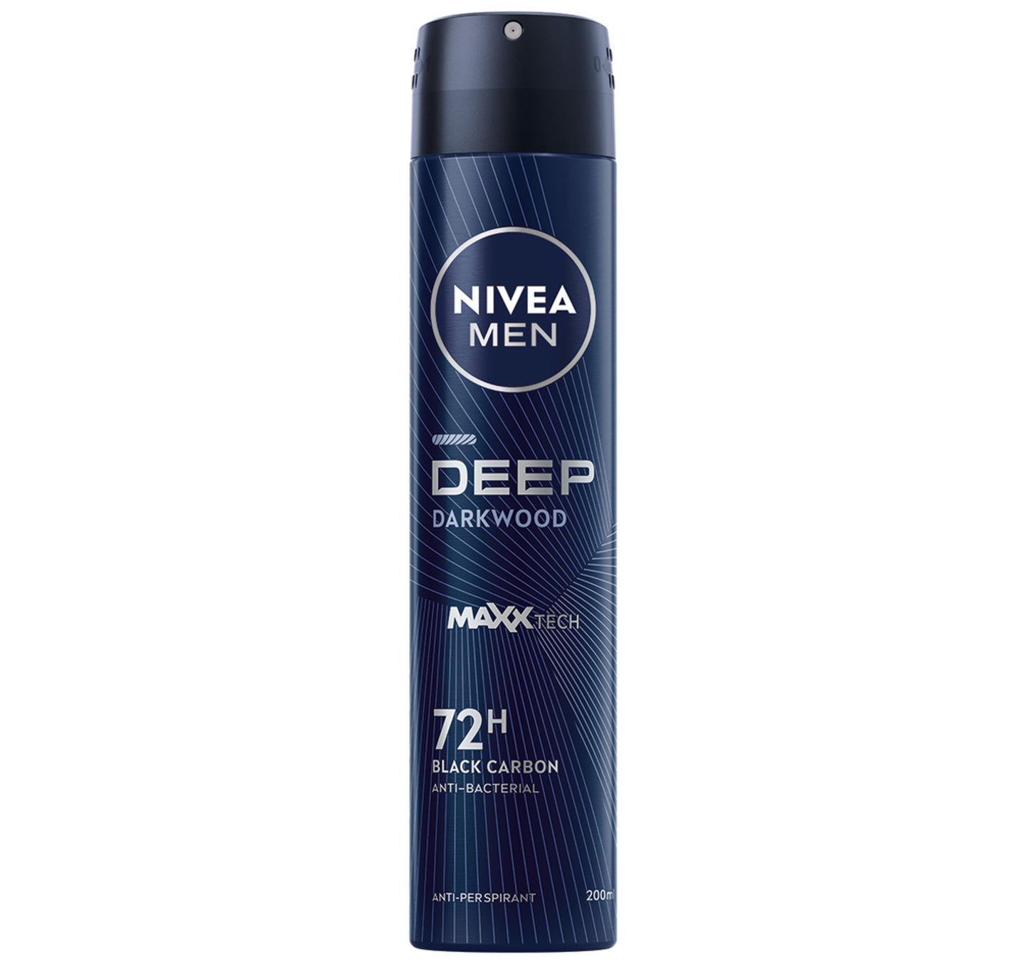 Nivea Men Deep MaxxTech Darkwood Spray with Black Carbon 72H Odor & Sweat Protection 200 ml
