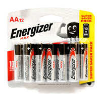 Energizer Max Alkaline AA Battery, 1.5 V, 12 Pcs, EP91BP12