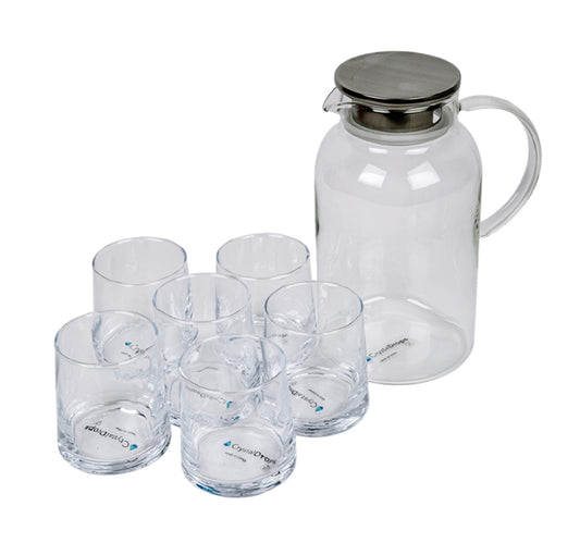 Crystal Drops Borosilicate Glass Water Set, 7 pcs, DY7