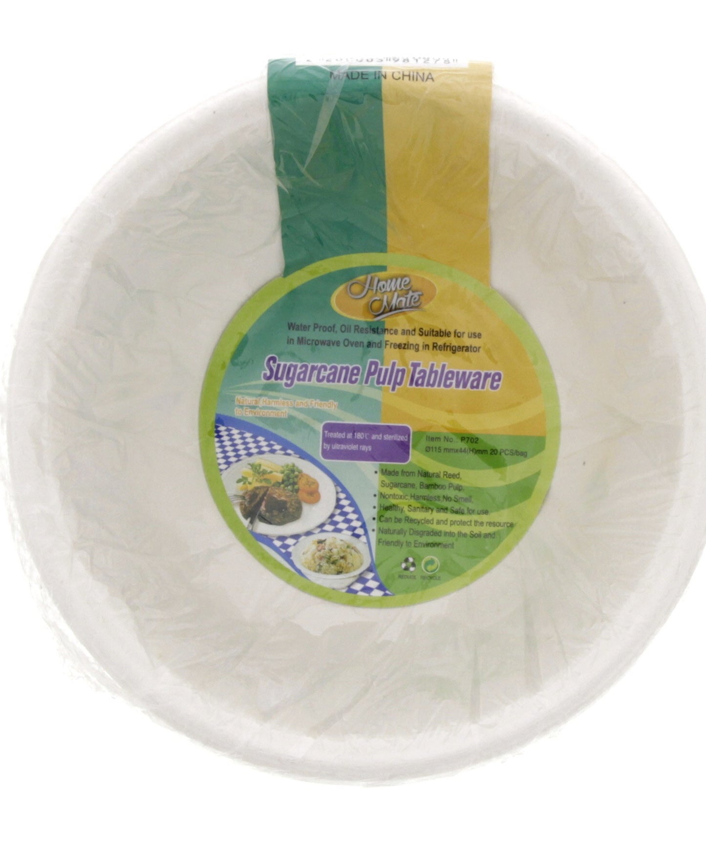 Home Mate Sugarcane Pulp Bowl 250 ml 20pcs