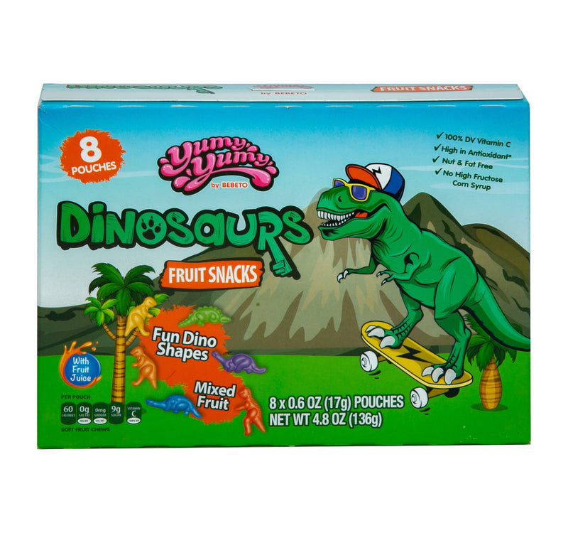 Yummy Yummy Dinosaurs Mixed Fruit Flavor Fruit Snacks 136 g Lulu Hypermarket