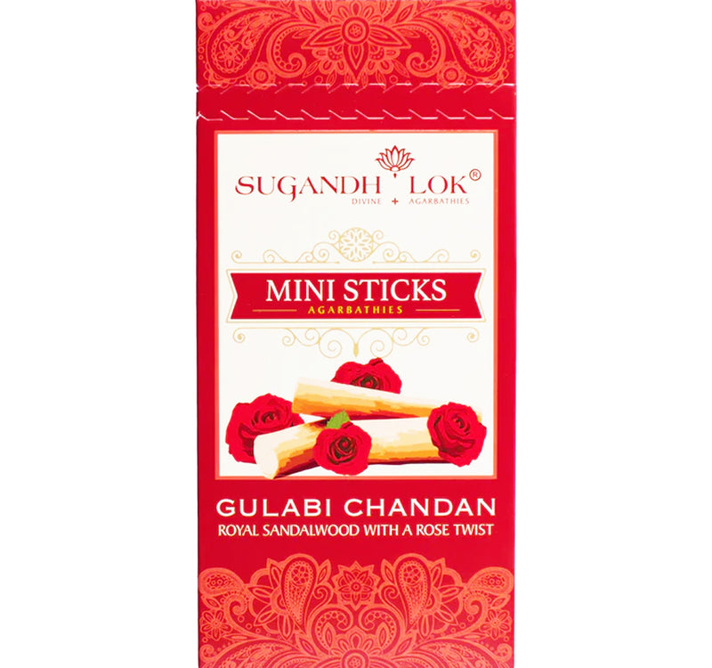 Sugandh Lok Gulabi Chandan Mini Sticks Agarbathies 50 g