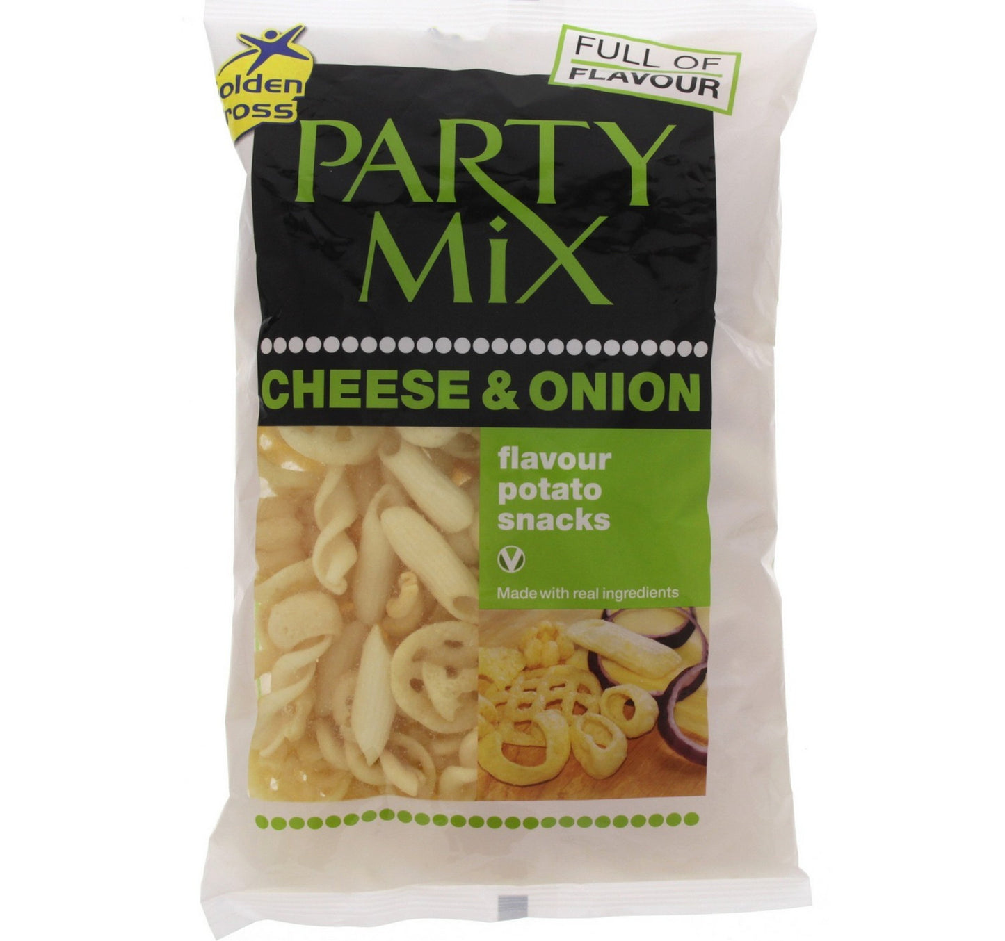 Golden Cross Party Mix Cheese & Onion Potato Snacks 125 g