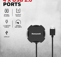 Honeywell 4 Port USB, 2.0 Hub, 1.2 m Cable, HC000011/LAP