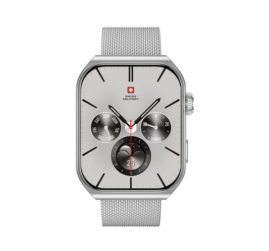 Swiss Military Smart Watch Alps 3 Silver Stainless Steel Lulu Hypermarket