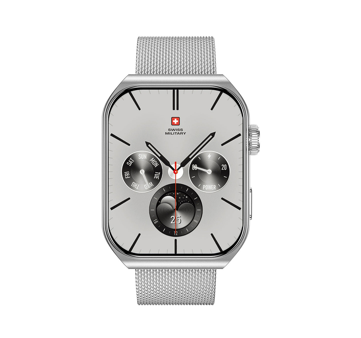 Swiss Military Smart Watch Alps 3 Silver Stainless Steel Lulu Hypermarket