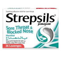Strepsils Sore Throat And Blocked Nose Lozengers 36 pcs