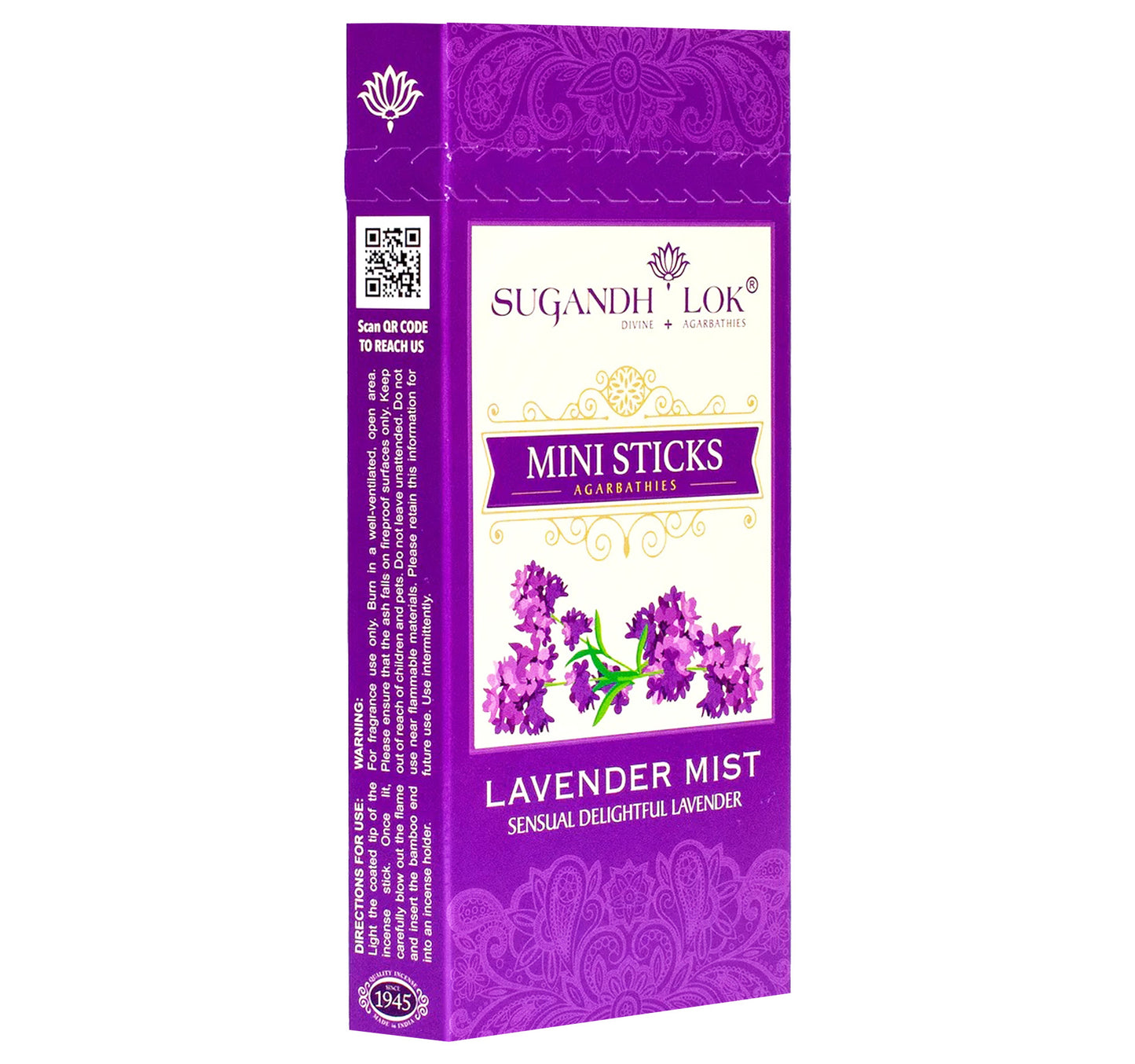 Sugandh Lok Lavender Mist Mini Sticks Agarbathies 50 g