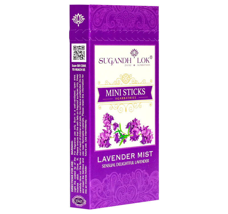 Sugandh Lok Lavender Mist Mini Sticks Agarbathies 50 g