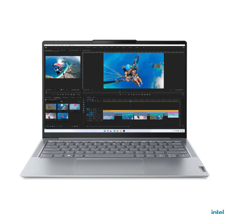 لينوفو يوجا سليم 6 ألترابوك، شاشة OLED WUXGA مقاس 14 بوصة، معالج Intel Core i5-13500H، ذاكرة وصول عشوائي (RAM) سعة 16 جيجابايت، سعة تخزين 512 جيجابايت، رمادي عاصف، 83E0002GAX