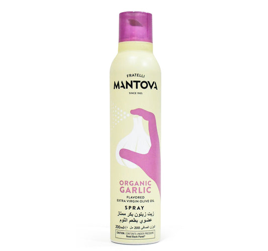 Mantova Organic Garlic Flavored Extra Virgin Olive Oil Spray 200 ml Lulu Hypermarket