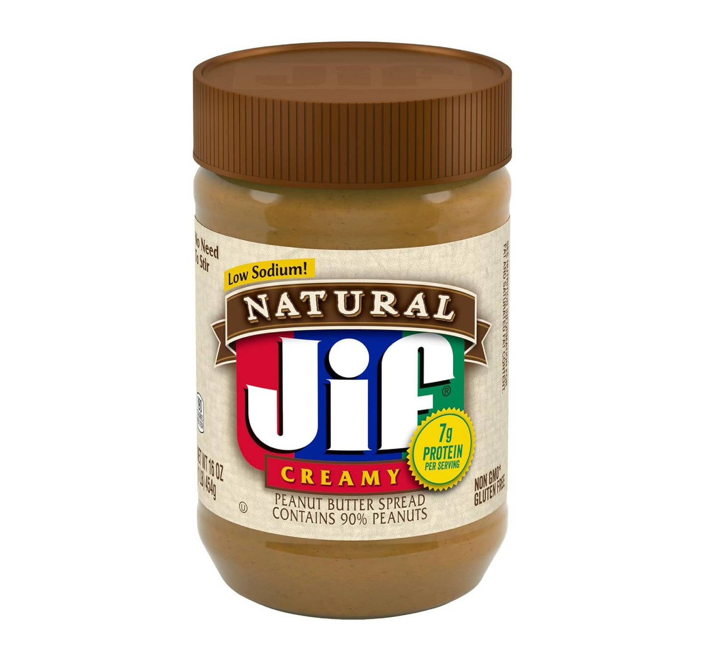 Jif Natural Creamy Peanut Butter Spread Low Sodium 454 g
