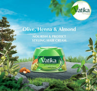 Vatika Naturals Nourish & Protect Styling Hair Cream Henna Almond & Olive 2 x 140 ml
