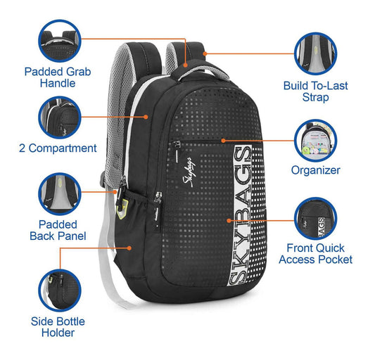 Skybags Backpack 19.5" Fuse Black