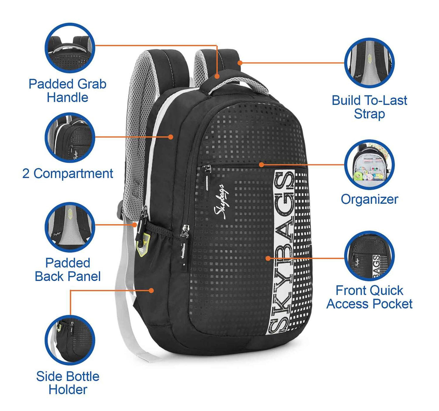 Skybags Backpack 19.5" Fuse Black