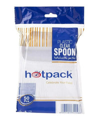 Hotpack Clear Plastic Spoon 50 pcs