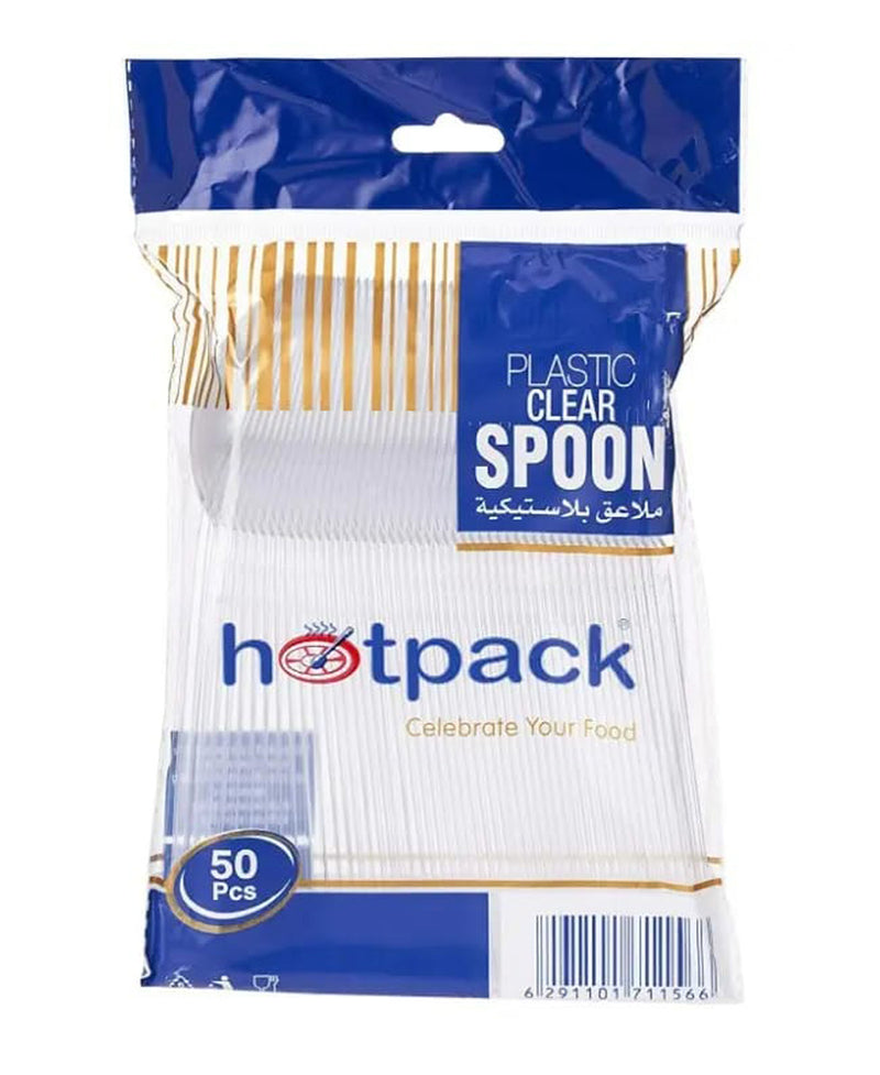Hotpack Clear Plastic Spoon 50 pcs