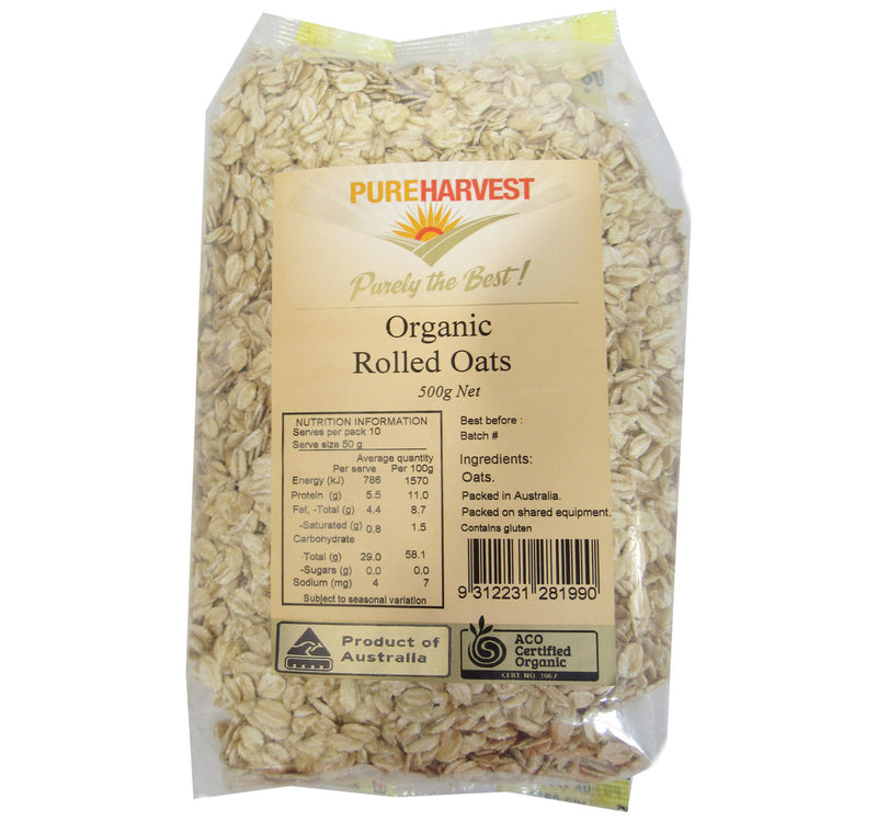 Pure Harvest Organic Rolled Oats 500 g Lulu Hypermarket