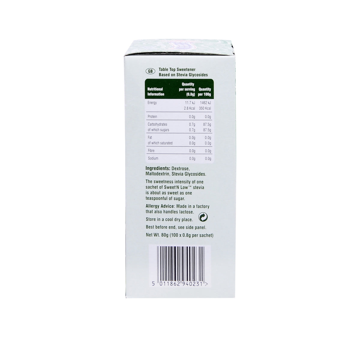 Sweet 'N Low Low Calorie Sweetener Stevia 100 pcs