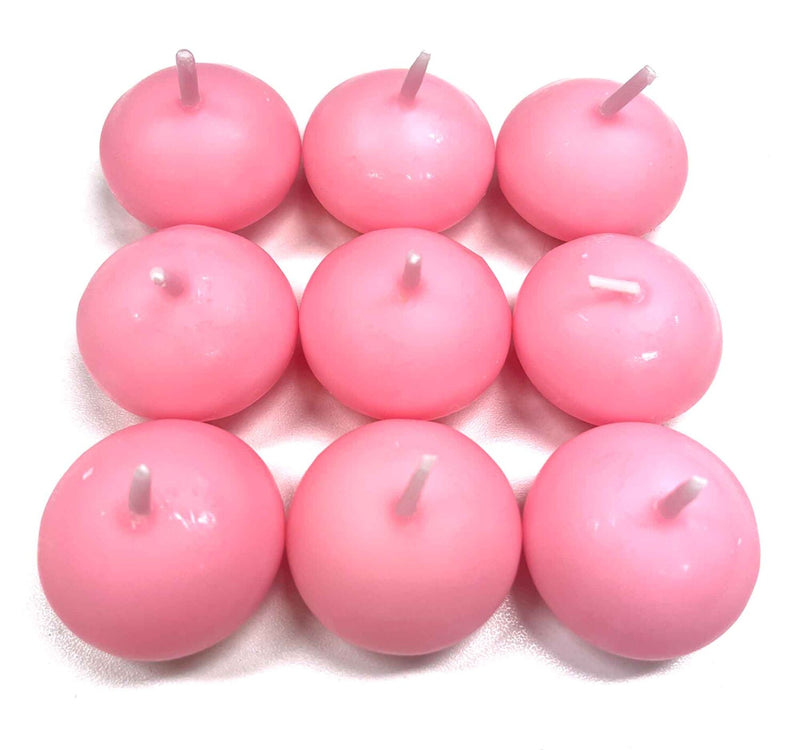 Maple Leaf Scented Floating Candle Set 9pcs Pink Rose