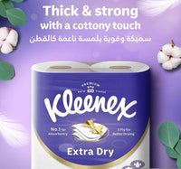 Kleenex Extra Dry Toilet Tissue Paper Embossed 3ply 140 Sheets 9+3 Rolls