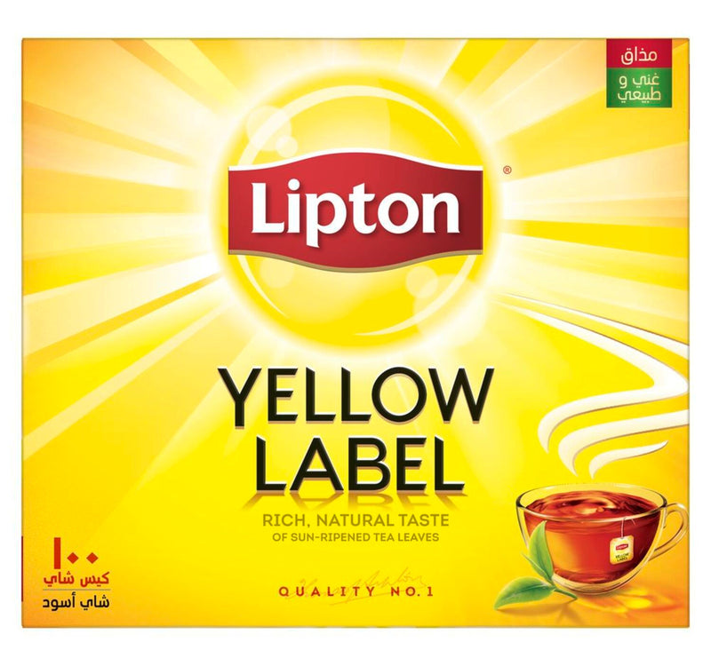 Lipton Yellow Label Black Tea Value Pack 100 Teabags