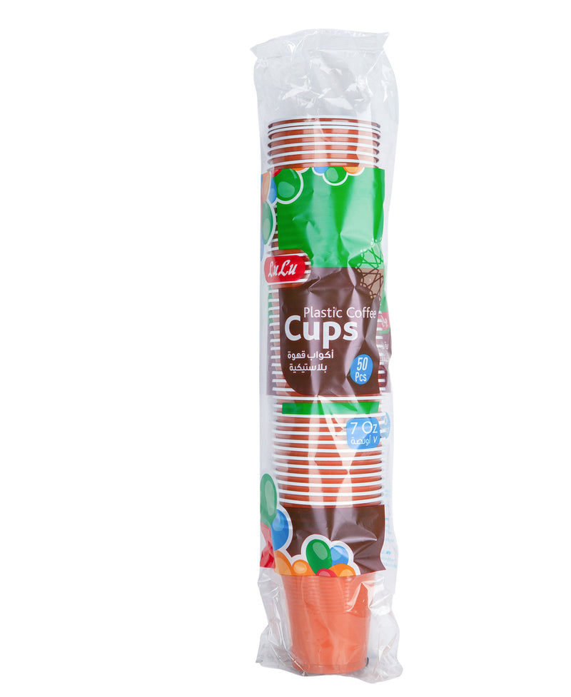 LuLu Plastic Coffee Cups 7oz 50pcs