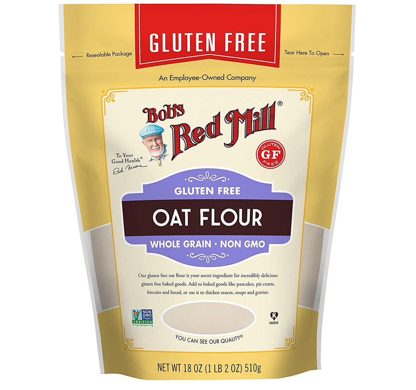 Bob's Red Mill Gluten Free Whole Grain Oat Flour 510 g