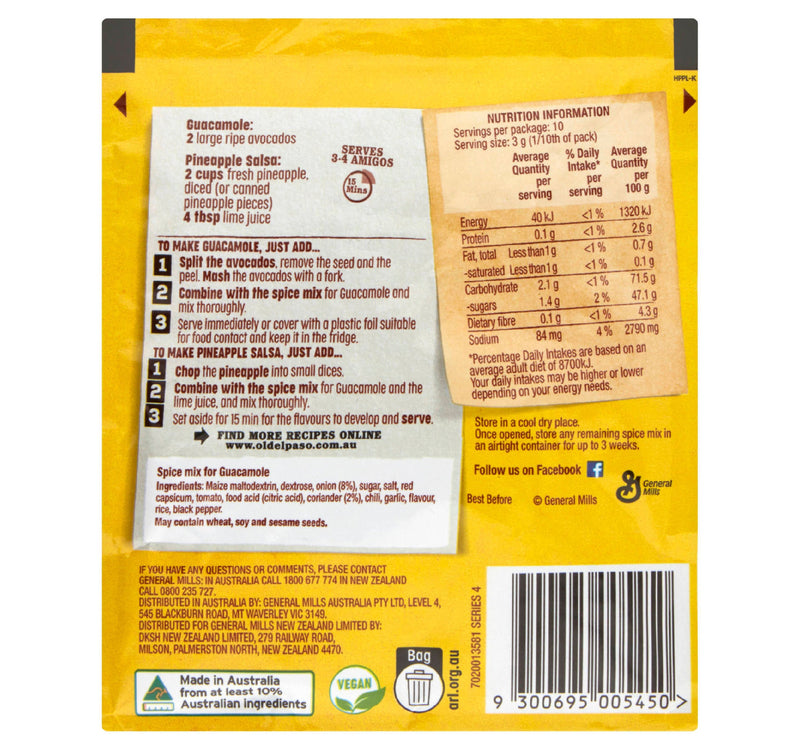 Old El Paso Guacamole Spice Mix 30 g