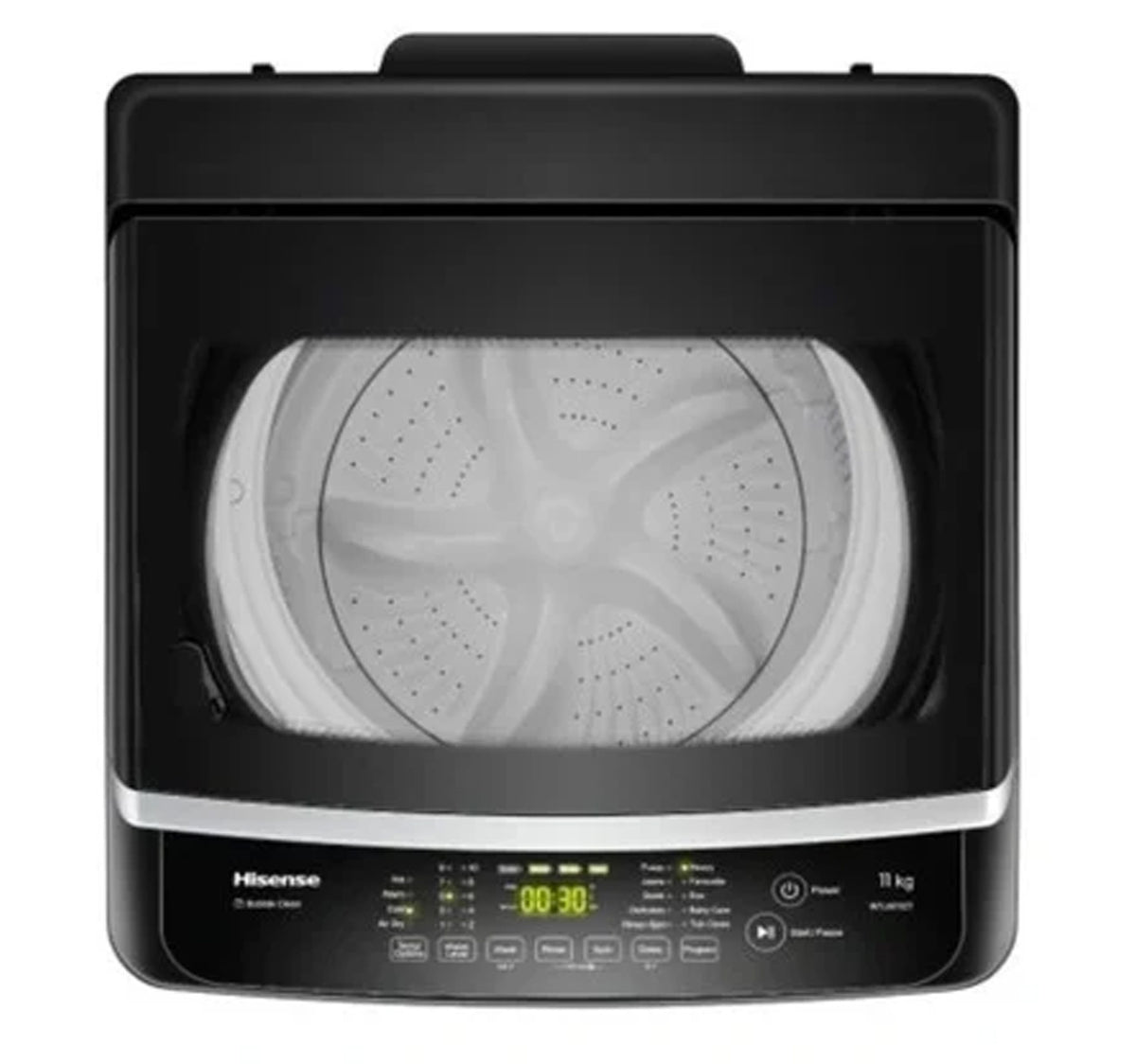 Hisense Top Load Fully Automatic Washing Machine, 11 kg, 1200 RPM, Titanium Grey, WTJA1112T