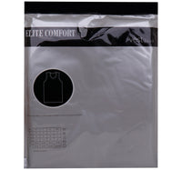 Elite Comfort Cotton Men's Rib Vest, M, 3 pcs, White, ELXRVW