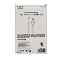 X Cell USB-A Lightning Cable CBAL1.5 White