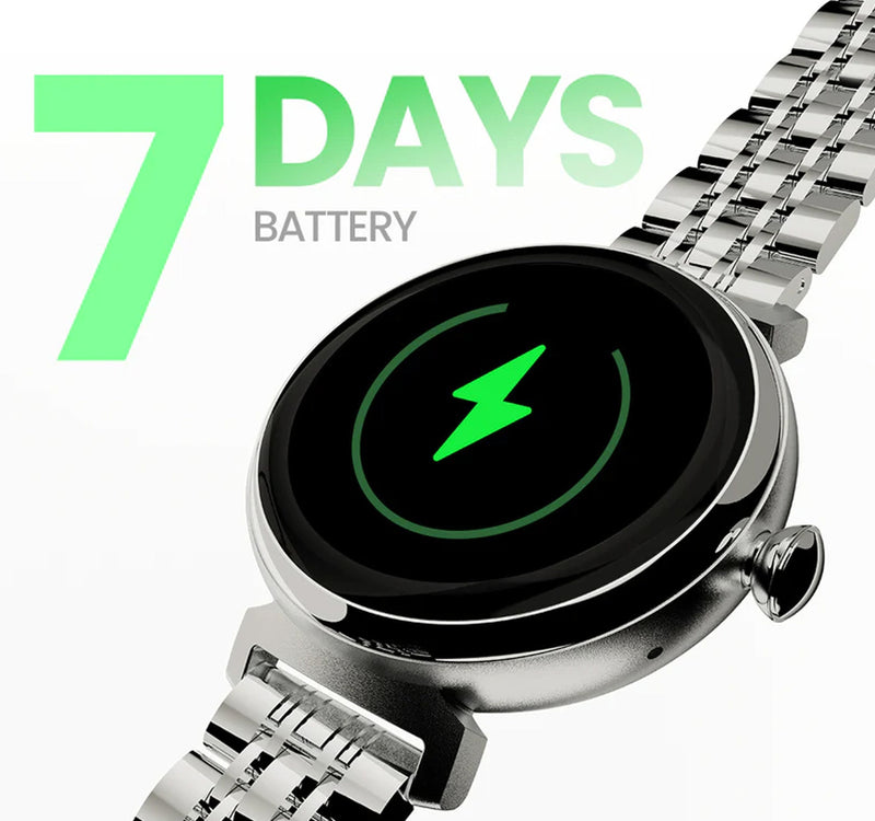HiFuture Aura Smartwatch, 1.04 inches AMOLED Display, Silver Sultan Center