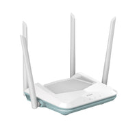 D-Link R15 AX 1500 Wi-Fi 6 AI Router, 4 Gigabit Ports, 4 External Antenna, Voice Control, Parental Control, D-Link Mesh Support, White