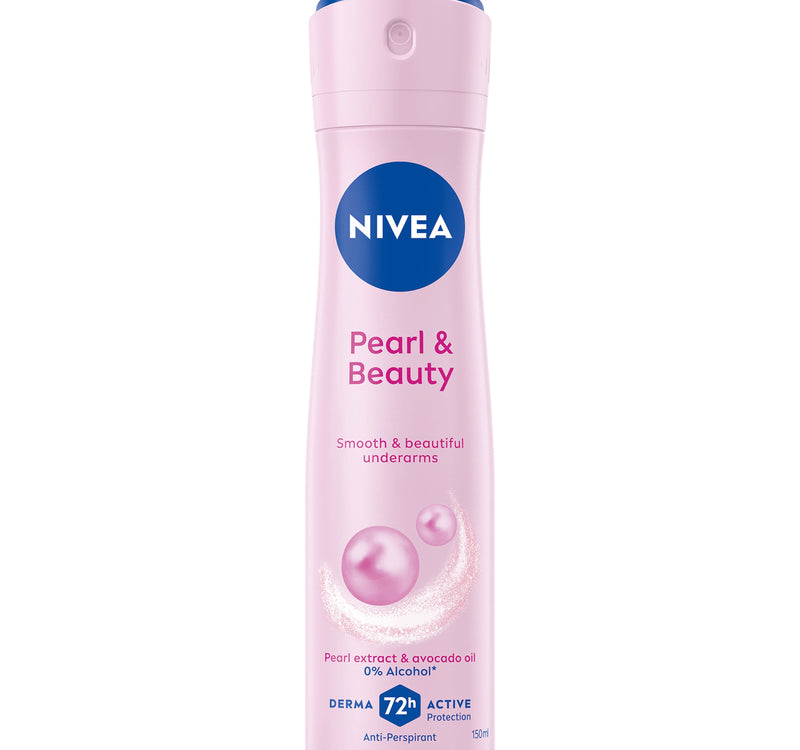 NIVEA Pearl & Beauty Antiperspirant Deodorant for Women 72H Active Protection Spray 150 ml