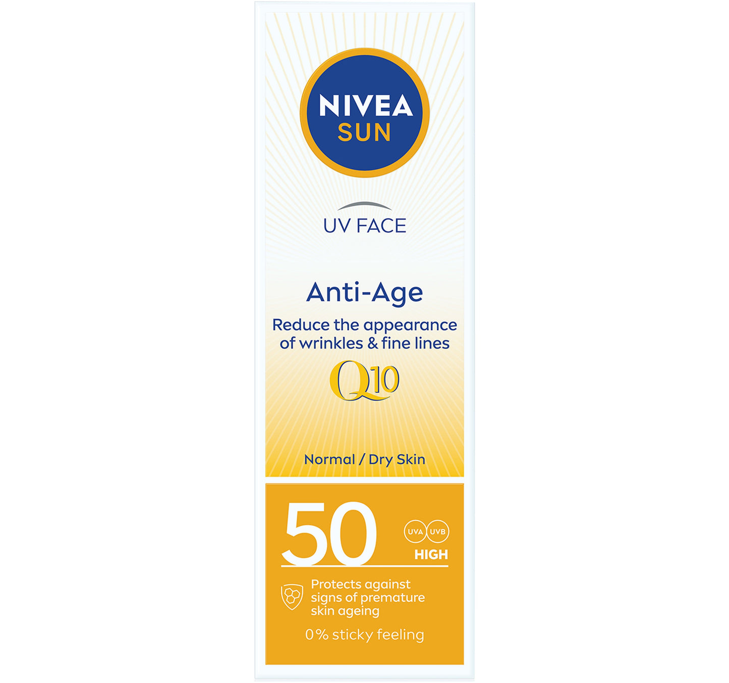 كريم نيفيا صن للوجه بحماية عالية من الأشعة فوق البنفسجية UVA وUVB SPF 50 50 مل
