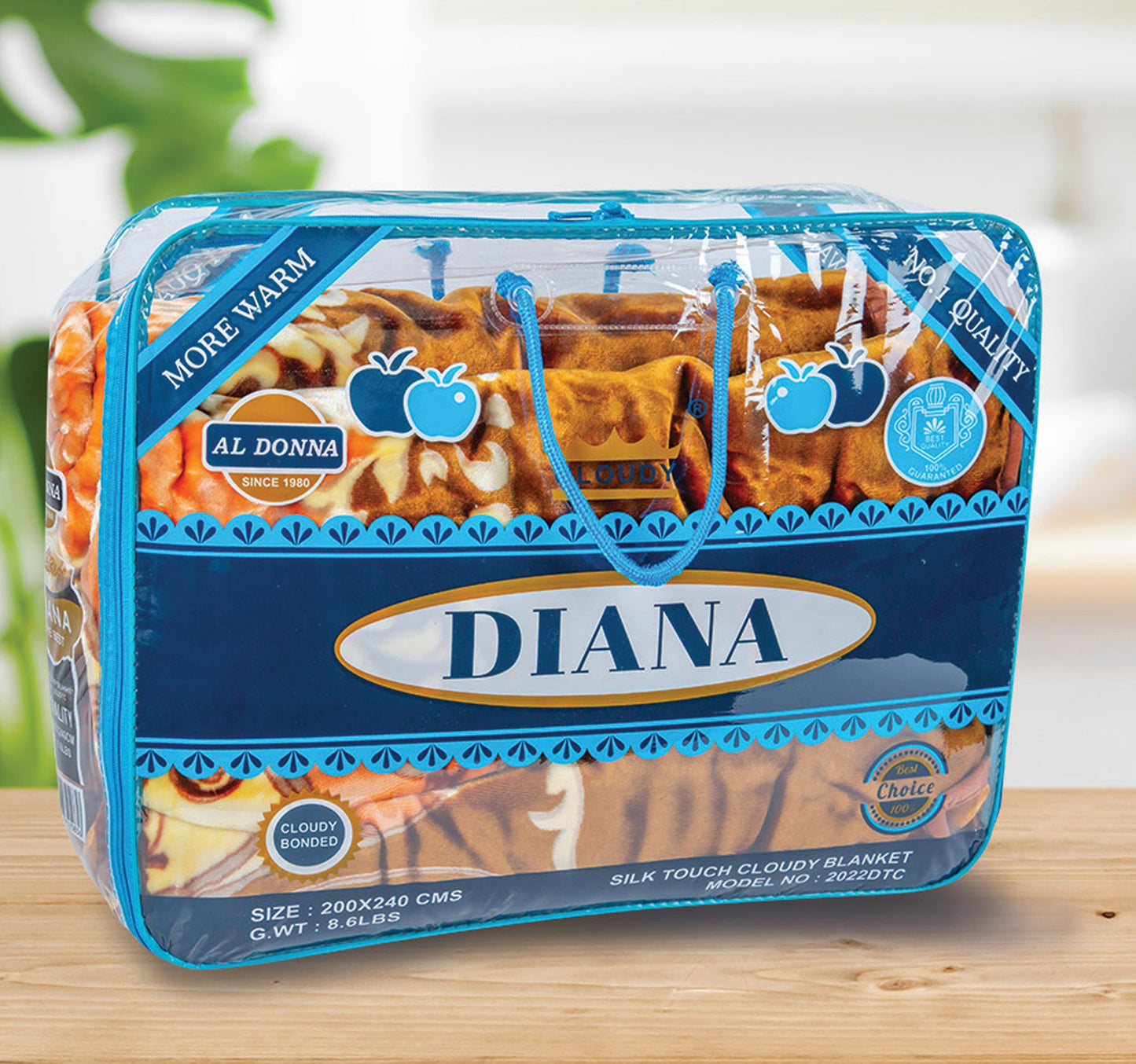 Diana Cloudy Blanket 200x240cm 4kg Assorted
