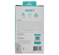 Aukey Nylon Braided USB C to Lightning Cable, 1m, White, CB-NCL1