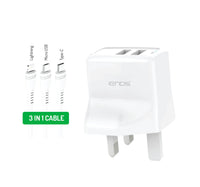 Iends Dual Usb Travel Charger /2in1 Cable Lulu Hypermarket