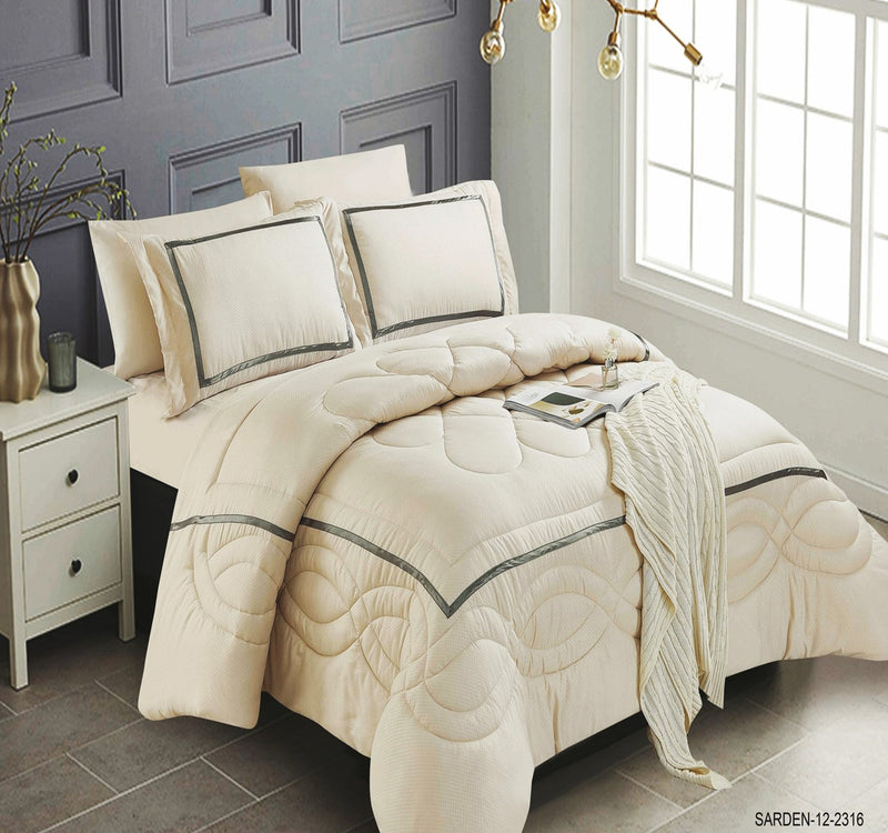 Elite Home Comforter Set 6pcs 230 x 250cm Sarden